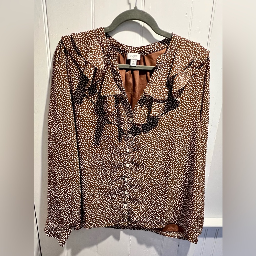 J Crew Factory blouse with ruffled collar